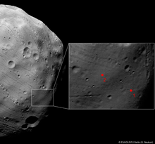 Détails de la surface de Phobos