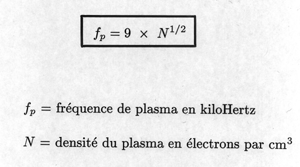 Equation de la fréquence de plasma