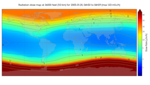 Carte de débit de dose lors d'un gros événement solaire à particules (20 (...)