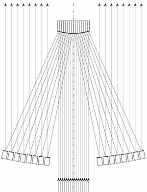 Fig. 2. Séparateur de faisceaux à miroirs