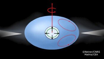 Figure 1 : Vue d'artiste d'une étoile Be en rotation rapide