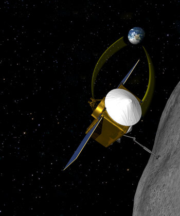 Image d'artiste de la mission OSIRIS-REx