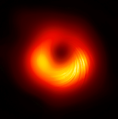 Image en lumière polarisée du trou noir supermassif au coeur de la galaxie (...)