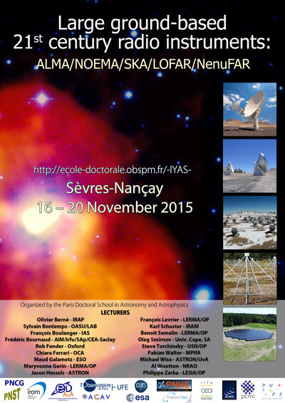 Affiche de l'école internationale "Large Ground-based 21st Century Radio&nbsp;(...)
