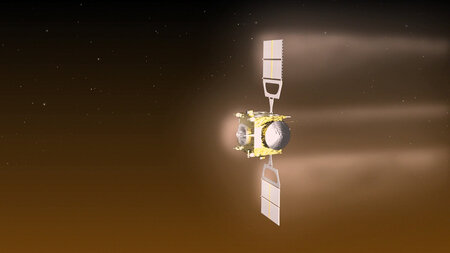 Venus Express durant la manœuvre de freinage atmosphérique