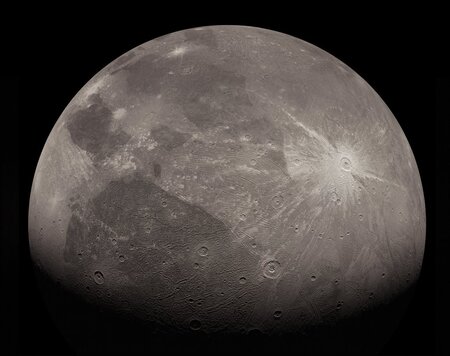 Ganymède, photographié par la sonde Juno de la NASA le 7 juin (...)