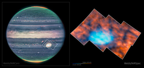 L'atmosphère de Jupiter autour de la Grande Tache rouge