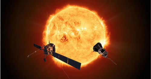 Solar Orbiter à gauche (ESA) et Parker Solar Probe à droite (NASA)