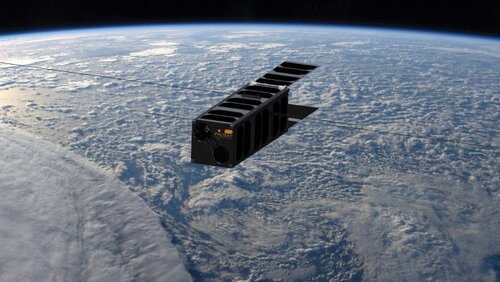 Vue d'artiste du nanosatellite PicSat