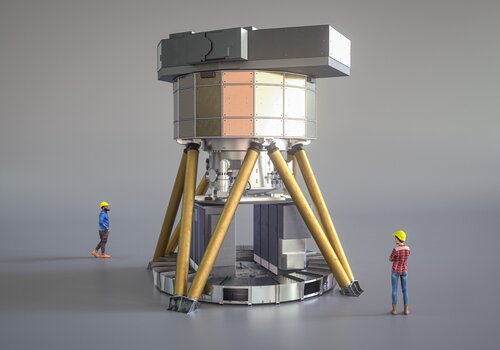 Vue d'artiste en 3D de MICADO, avec deux personnes représentées à (...)