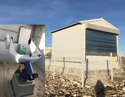 Le bâtiment et la monture de l'instrument MeteoSpace à l'Observatoire de (...)