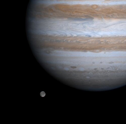 Jupiter et Ganymède, le plus gros de ses satellites