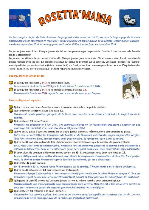Règle du jeu Rosetta'Mania (version française)