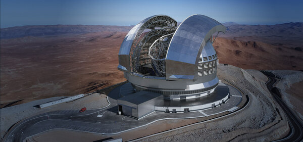 Vue d'artiste de l'Extremely Large Telescope