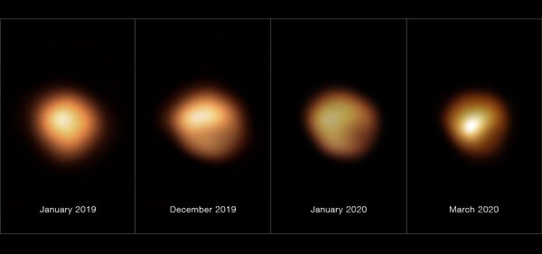 La surface de Bételgeuse avant et pendant la baisse temporaire de sa&nbsp;(...)