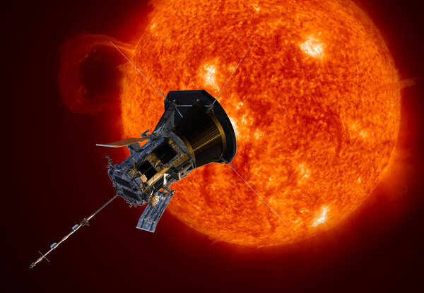 Vue d'artiste de Parker Solar Probe près du Soleil